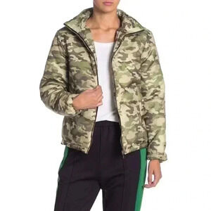 No One Cares Camo Puffer Jacket